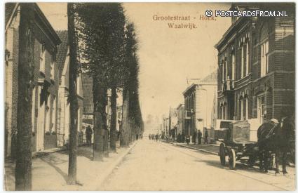 Waalwijk, Grootestraat - Hoek ansichtkaart: Waalwijk, Grootestraat - Hoek
