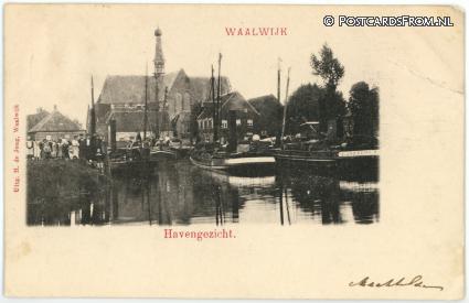 ansichtkaart: Waalwijk, Havengezicht