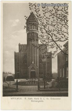 Waalwijk, R. Kath. Kerk O.L.Vr. Onbevlekt Ontvangenis ansichtkaart: Waalwijk, R. Kath. Kerk O.L.Vr. Onbevlekt Ontvangenis