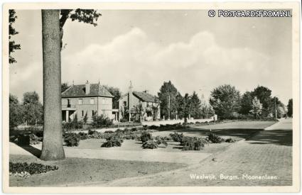 ansichtkaart: Waalwijk, Burgm. Moonenlaan