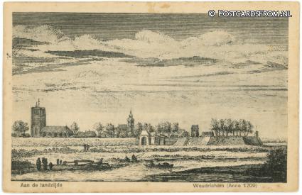 Woudrichem, Aan de landzijde ansichtkaart: Woudrichem, Aan de landzijde