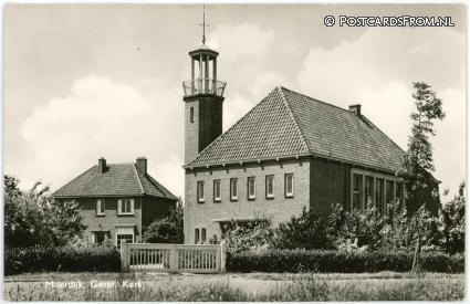 ansichtkaart: Moerdijk, Geref. Kerk