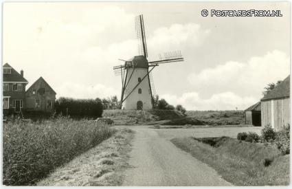 ansichtkaart: Wissenkerke, Korenmolen 'Landzicht' Ao. 1869 foto juli 1972