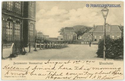 ansichtkaart: Winschoten, Burgemeester Venemastraat