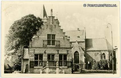 ansichtkaart: Halsteren, Gemeentehuis
