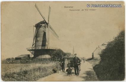Monster, Korenmolen 'de Vier Winden' ansichtkaart: Monster, Korenmolen 'de Vier Winden'