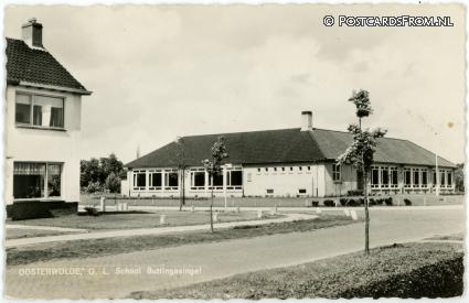 Oosterwolde FR, O.L. School Buttingasingel ansichtkaart: Oosterwolde FR, O.L. School Buttingasingel