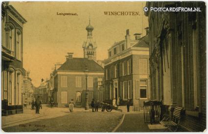 ansichtkaart: Winschoten, Langestraat