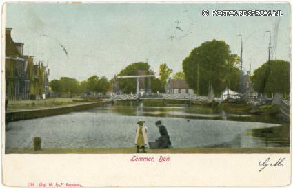 ansichtkaart: Lemmer, Dok