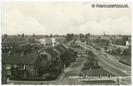 ansichtkaart: Amstelveen, Panorama Keizer Karelweg