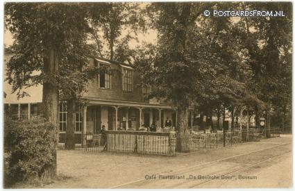Bussum, Cafe Restaurant 'De Gooische Boer' ansichtkaart: Bussum, Cafe Restaurant 'De Gooische Boer'