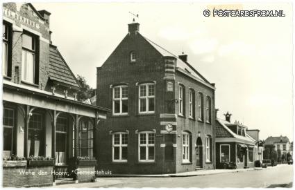 ansichtkaart: Wehe den Hoorn, Gemeentehuis