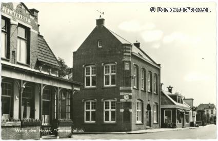 ansichtkaart: Wehe den Hoorn, Gemeentehuuis