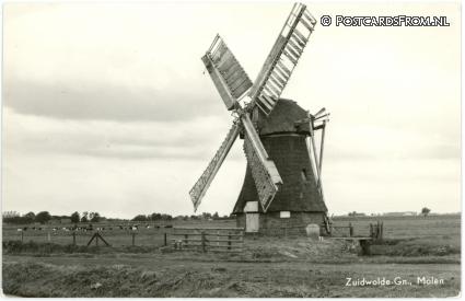 ansichtkaart: Zuidwolde GN, Molen