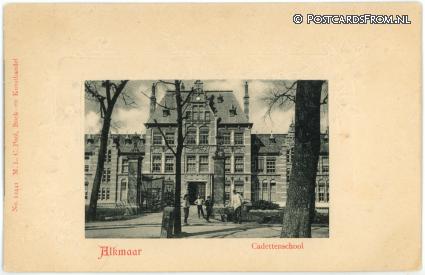 ansichtkaart: Alkmaar, Cadettenschool