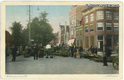 ansichtkaart: Alkmaar, Bloemenmarkt