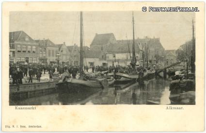 ansichtkaart: Alkmaar, Kaasmarkt