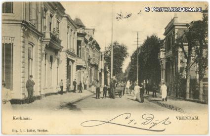 ansichtkaart: Veendam, Kerklaan