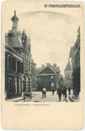 ansichtkaart: Winschoten, Langestraat