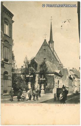 ansichtkaart: Breda, Ingang Valkenberg