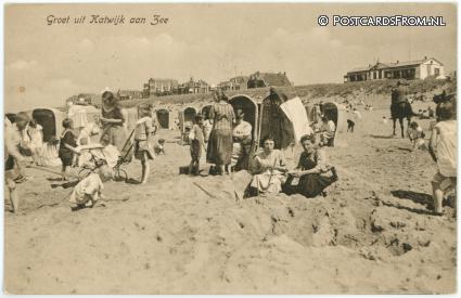 ansichtkaart: Katwijk aan Zee, Groet uit