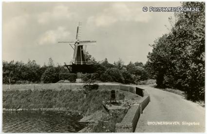 ansichtkaart: Brouwershaven, Slingerbos